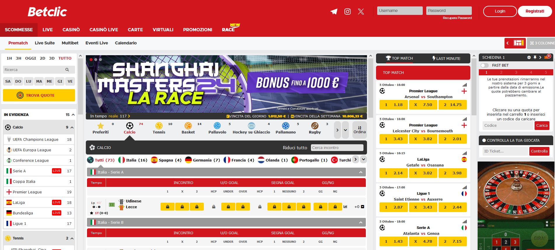 Betclic recensione - home page